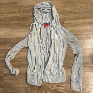 Gray Nike zip up hoodie